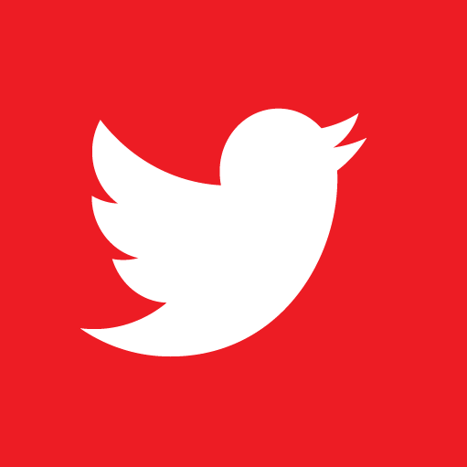 Twitter red icon